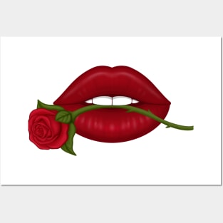 Rose lips Posters and Art